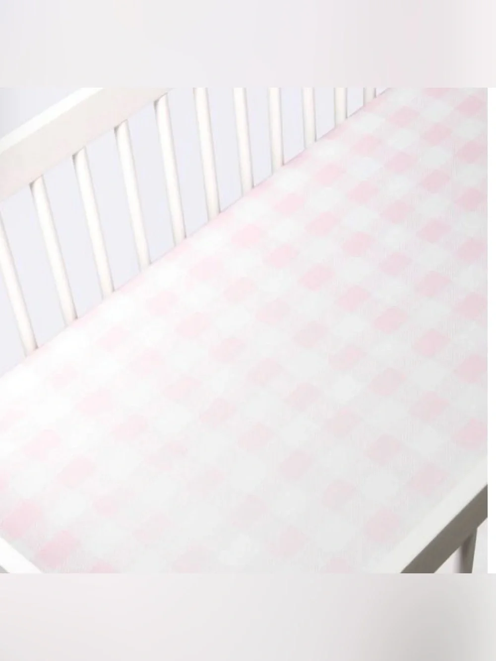 Cloud Island Polyester Rayon Jersey Fitted Crib Sheet - Pink Gingham New w/ Tag